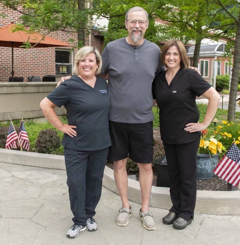 Kevin Kassick with Dr. Duke and Jessica Custer, NP