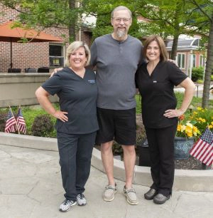 Kevin Kassick with Dr. Duke and Jessica Custer, NP